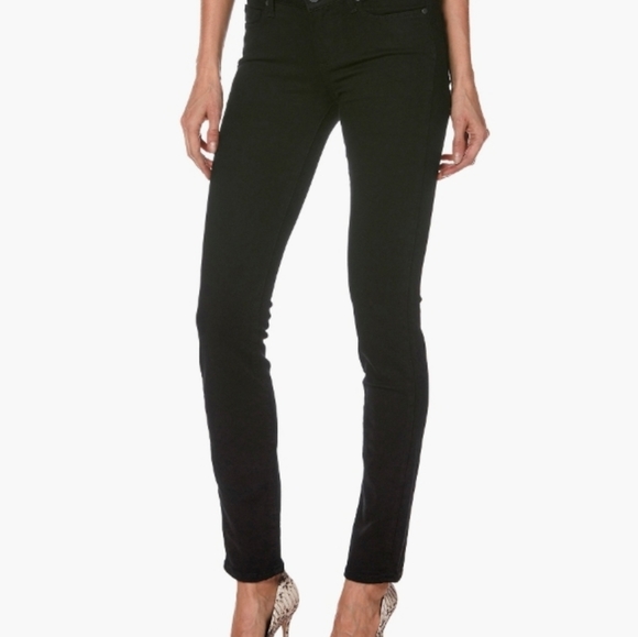 PAIGE Skyline Skinny Black Shadow jeans 27 - Picture 2 of 8